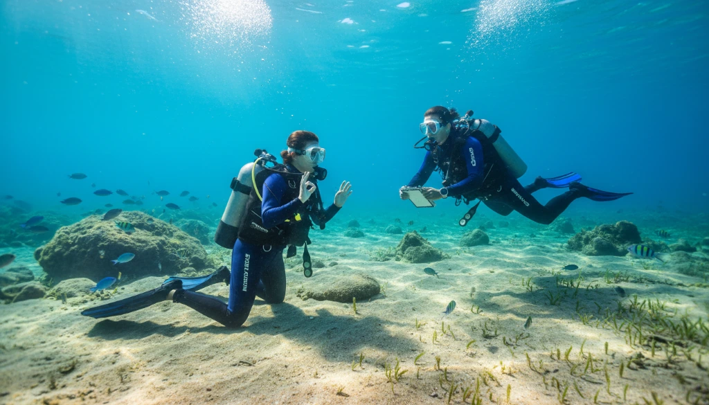 Green Bay Beginner Diver Training Scene